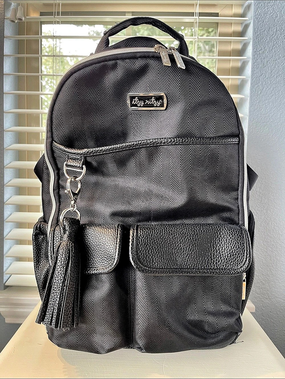 Itzy Ritzy Black Diaper Bag Backpack